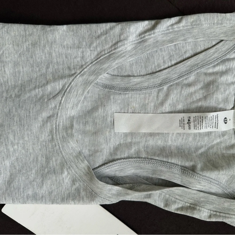 Lululemon Athletica Asymmetrical Gray Sleeveless Tank Top - Picture 8 of 9